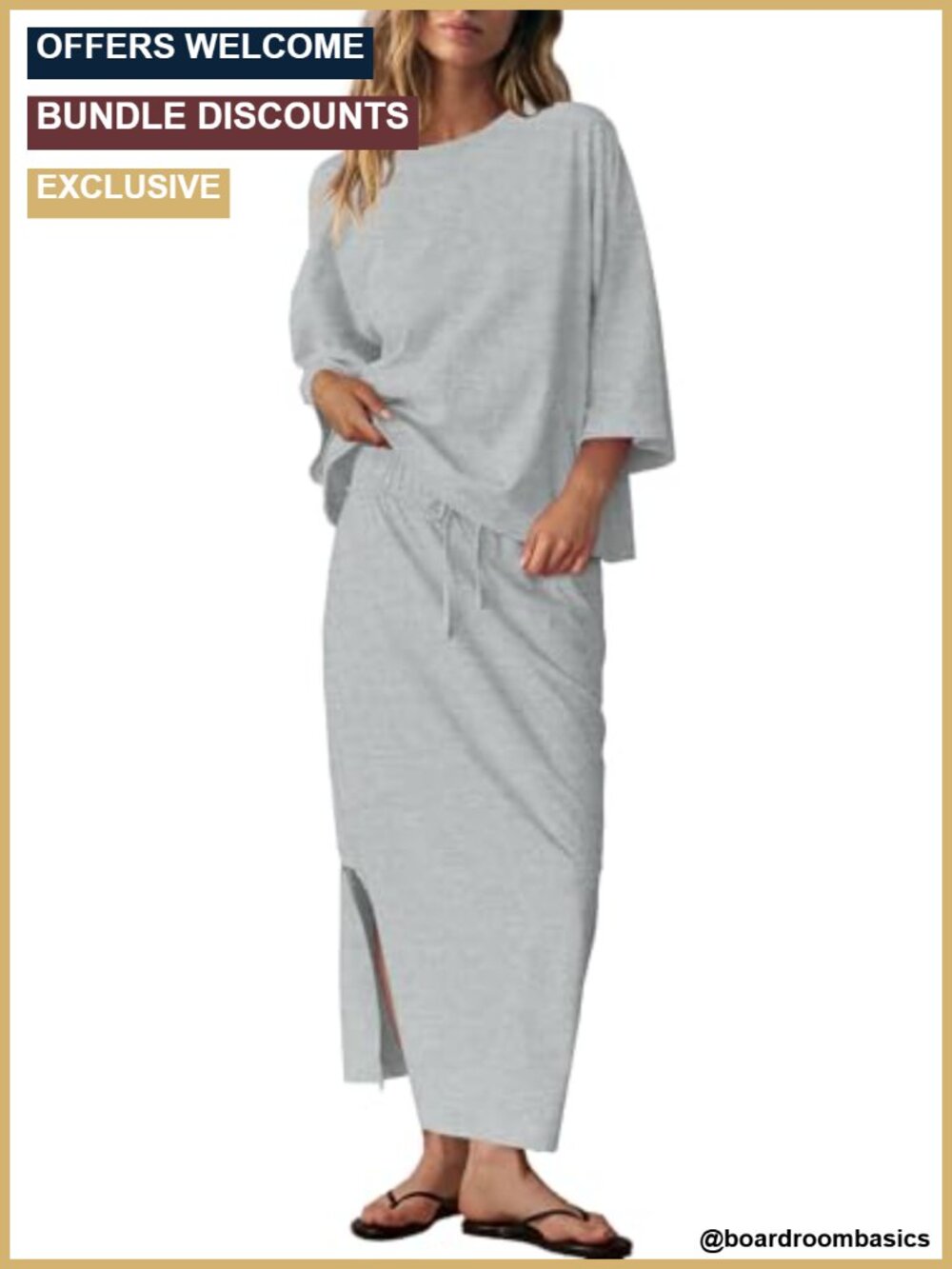 Women's 2 Piece Lounge Skirt Set with Pockets, Matching Vacation Outfit